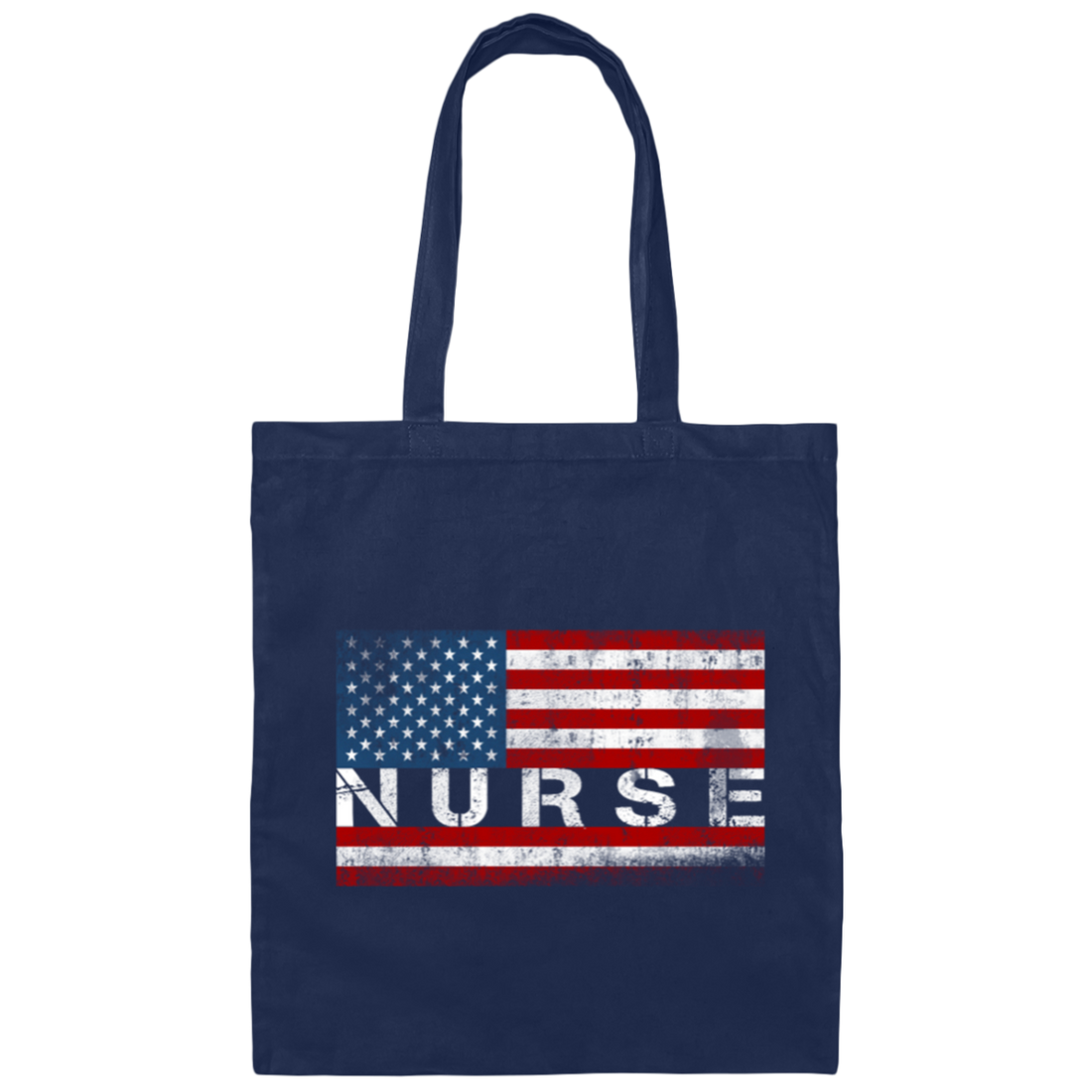 Proud Nurses American Flag Nurse Be To Husband Canvas Tote Bag