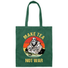 Saying Make Tea Not War Japanese Canvas Tote Bag