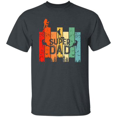 Retro Dad, Super Dad, Hiking Dad, Daddy Love Hiking Unisex T-Shirt