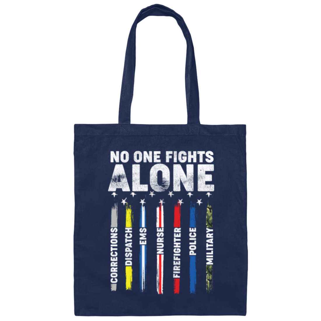 First Responders American Thin Line Police Canvas Tote Bag