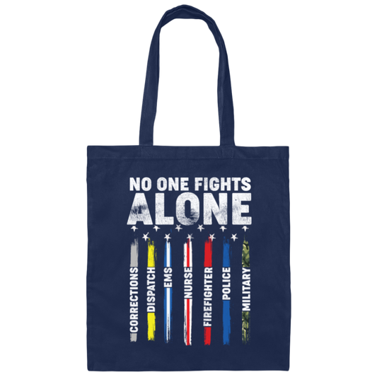 First Responders American Thin Line Police Canvas Tote Bag