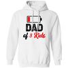 Dad Of 3 Kids, Out Of Battery, Father's Day Gift, Dad Gift Pullover Hoodie