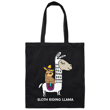 Llama And Sloth, Alpacas Lover, Funny Llama, Best Llama, Best Sloth Canvas Tote Bag