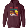 Orlando, Orlando Florida, Established 1858, Retro Orlando Pullover Hoodie