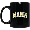 Mama Gift, Floral Mama, Mama Varsity, Mama Design, Mother's Day-yellow Black Mug
