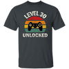 Level 30 Unlocked, Love 30th Birthday, Best Of 30th, Retro Playing Love Gift Unisex T-Shirt