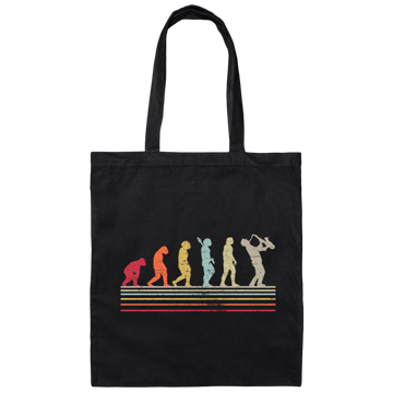Saxophonist Evolution Saxophone Player Jazz Music Canvas Tote Bag