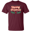 Merry Christmas, Xmas Pattern, 3D Text Christmas, Merry Christmas, Trendy Christmas Unisex T-Shirt