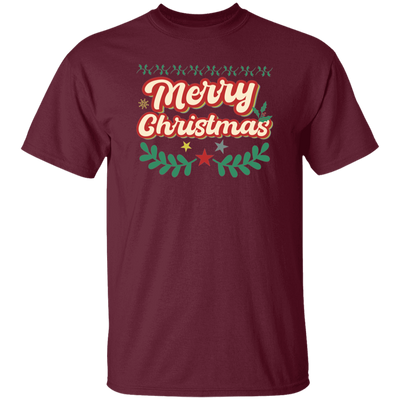 Merry Christmas, Xmas Pattern, 3D Text Christmas, Merry Christmas, Trendy Christmas Unisex T-Shirt