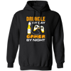 Druncle By Day, Gamer By Night, Funny Uncle Gift Pullover Hoodie