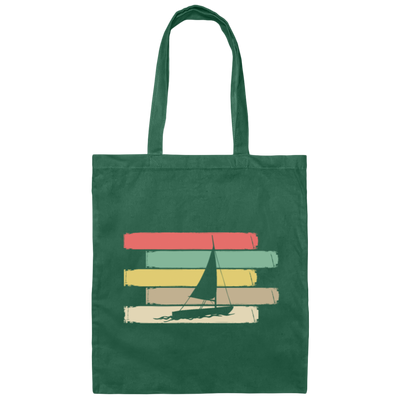 Vintage Sailboat Vintage, Retro Sailor Sailing Dinghy Canvas Tote Bag