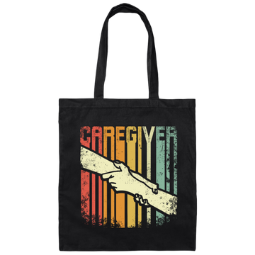 Caregiver Gift, Love You, Love To Take Care Of Everyone, Retro Caregiver Canvas Tote Bag