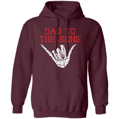 Dad To The Bone, Spooky Skeleton Hand, Funny Halloween, Trendy Halloween Pullover Hoodie