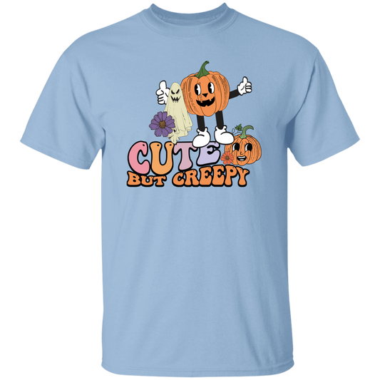 Cute But Creepy, Pumpkin And Ghost, Creepy Pumpkin Unisex T-Shirt