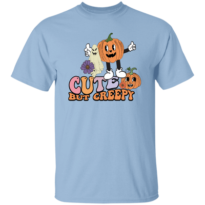 Cute But Creepy, Pumpkin And Ghost, Creepy Pumpkin Unisex T-Shirt