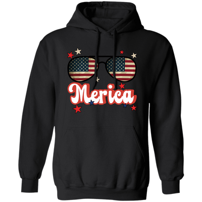 Sunglasses America, American Flag, Star America Pullover Hoodie