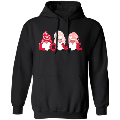 Cute Gnome, Set Of 3 Gnome, Love Gnome, My Love, Valentine's Day, Trendy Valentine Pullover Hoodie