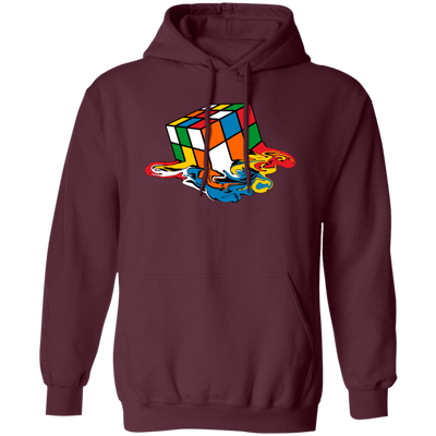 Melting Rubik's Cube, Cube Toy, Rubik Fan, Love Rubik, Cube Player Gift Pullover Hoodie