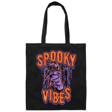 Spooky Vibes, Halloween Party, Halloween Holiday Canvas Tote Bag