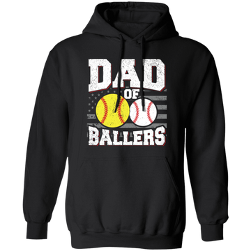 Baseball Sport, Dad Of Ballers, Retro Baseball Player Pullover Hoodie
