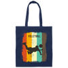 Retro 70s Vintage Volleyball Player Mens Gift Sporty Volleyball Lover Canvas Tote Bag