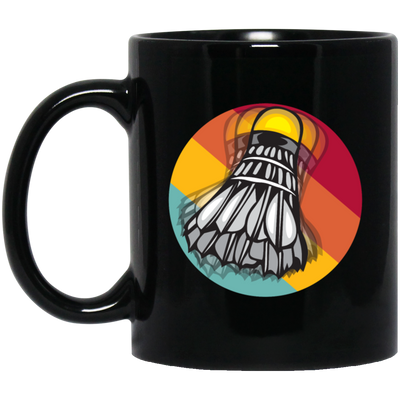 Retro Unique Badminton, Shuttlecock Perfect Gift Idea, For All Badminton Players And Lovers Black Mug