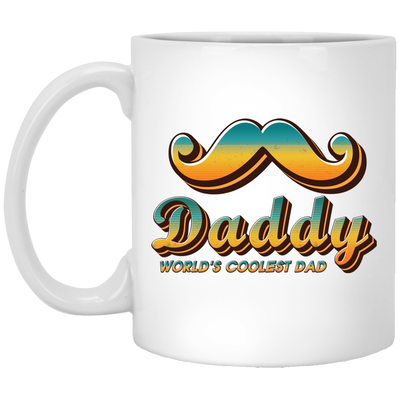 Daddy World's Coolest Dad, Best Of Dad, Father's Day Gift White Mug