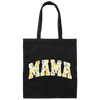 Mama Gift, Floral Mama, Mama Varsity, Mama Design, Mother's Day-yellow Canvas Tote Bag