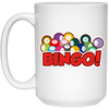 Love Bingo Balls, Bingo Ticket, Bingo Lottery, Love Bingo White Mug