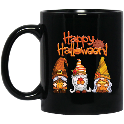 Happy Halloween, Gnome Halloween, Halloween Party Black Mug