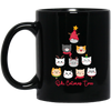 Catmas Tree, Merry Catmas, Cute Cat, Merry Christmas, Trendy Christmas Black Mug