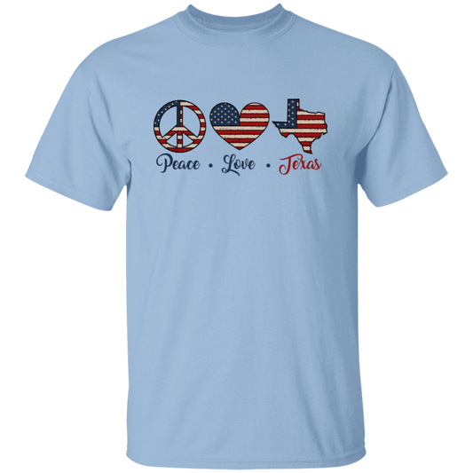 Peace Love Texas, Texas State, America Lover Unisex T-Shirt