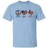 Peace Love Texas, Texas State, America Lover Unisex T-Shirt