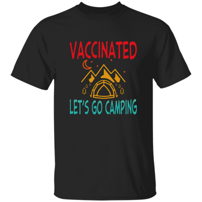 Funny Vaccination and Camping Hiking Vaccinated Gift For Camping Lovers Vintage Unisex T-Shirt