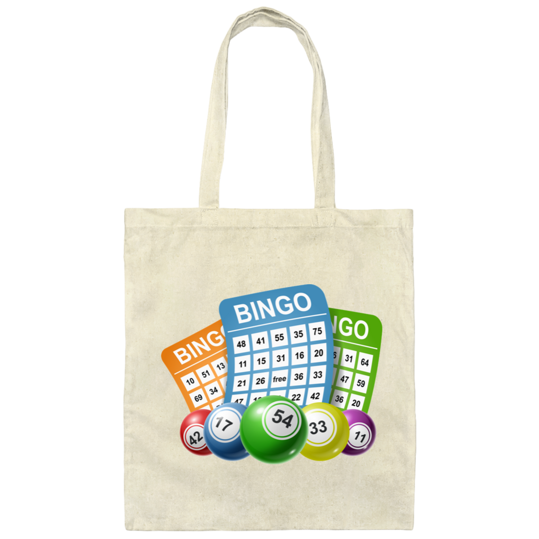 Love Bingo Game, Bingo Ticket, Lottery Bingo, Bingo Balls Canvas Tote Bag