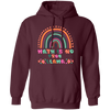 Math Is No Prob-Llama, No Problem, Retro Rainbow Pullover Hoodie