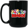 Love Bingo Balls, Bingo Ticket, Bingo Lottery, Love Bingo Black Mug