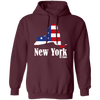 New York Lover, American Flag, 4th Of July, Patriotic Gift, Love New York Pullover Hoodie