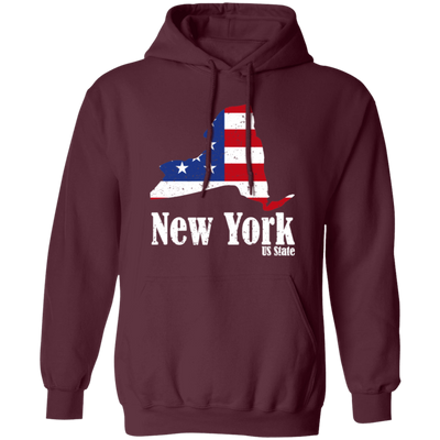 New York Lover, American Flag, 4th Of July, Patriotic Gift, Love New York Pullover Hoodie