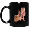 LA Sign, Hand Sign, Los Angeles Hand Sign, Love American Black Mug