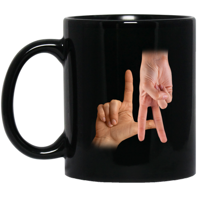 LA Sign, Hand Sign, Los Angeles Hand Sign, Love American Black Mug