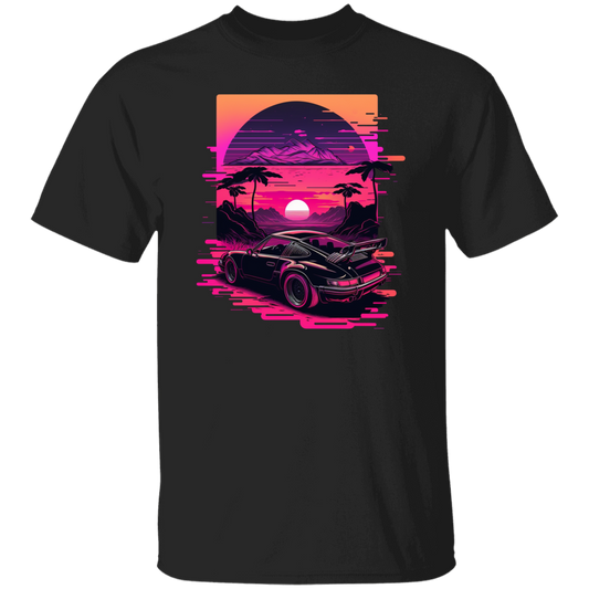 Race Car, Car Lover, Racing Car In Neon, Best Car Gift, Car On Race Unisex T-Shirt