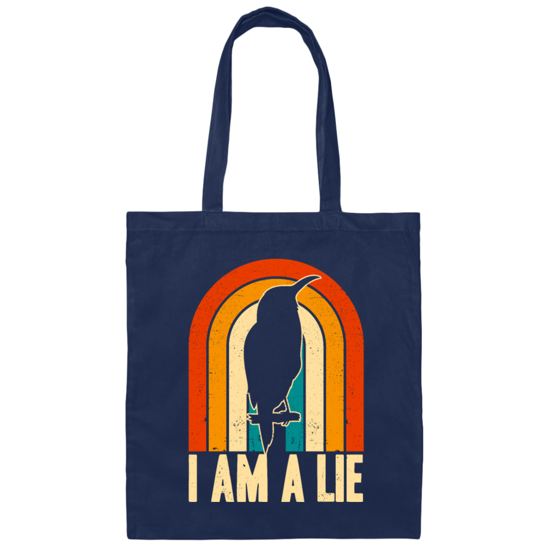 Vintage Bird Lover I Am A Lie Bad Bird Canvas Tote Bag