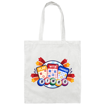 Play With Friend, Bingo Game, Love This Game, Bingo Game Canvas Tote Bag