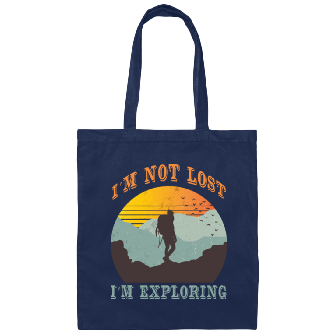 Climber For Outdoor Adventurer, Mountains Trekking Canvas Tote Bag