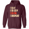 Eat Sleep Gym Repeat, Retro Gym, Do The Gym, Do The Fitness Pullover Hoodie