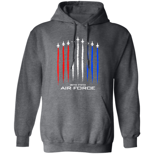 American Flag, Air Force, US Veterans, 4th Of July, Love Plane Gift Pullover Hoodie