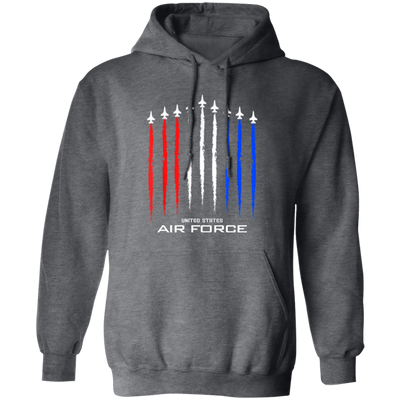 American Flag, Air Force, US Veterans, 4th Of July, Love Plane Gift Pullover Hoodie