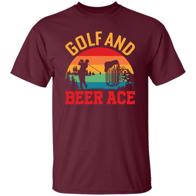 Golf And Beer Ace, Retro Golf, Golf With Beer Unisex T-Shirt