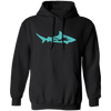 Diving Gift, Diving Silhouette, Shark Lover, Diver Gift Pullover Hoodie